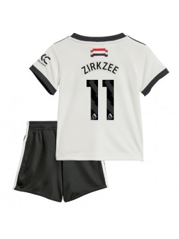 Billige Manchester United Joshua Zirkzee #11 Tredjedraktsett Barn 2024-25 Kortermet (+ Korte bukser)